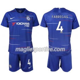 Completo Calcio Chelsea FABREGAS 4 Bambino Divisa Prima 2018/2019